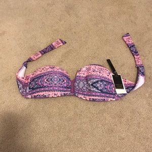 Ninety Six Degrees Push Up Bandeau Tie Bikini Top
